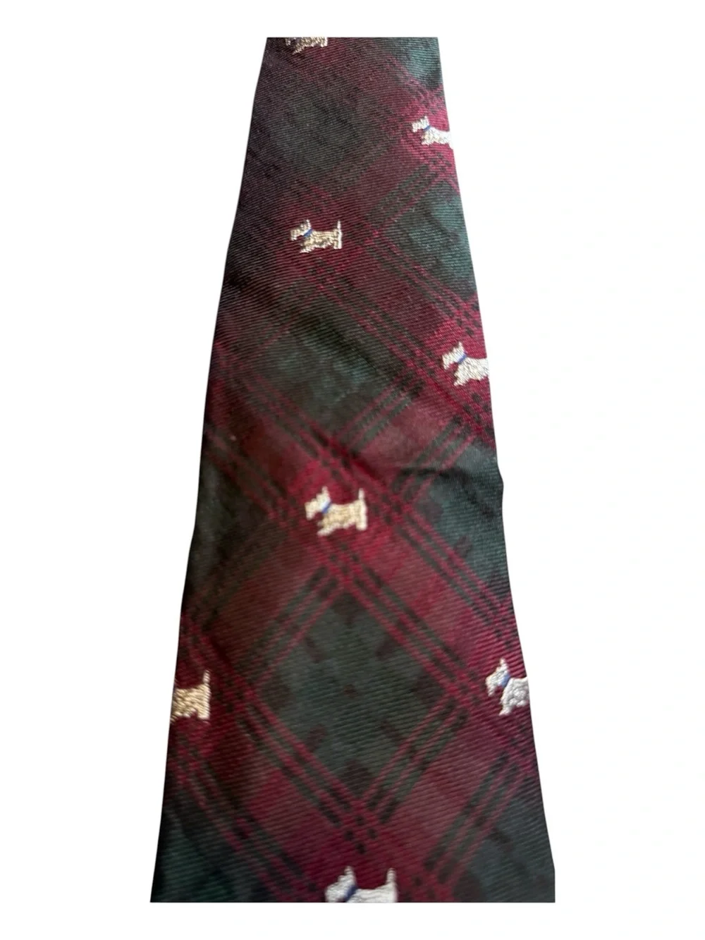 Vtg Polo Ralph Lauren Silk Tie NWT Tartan Plain Embroidered Scottie Dog Ivy